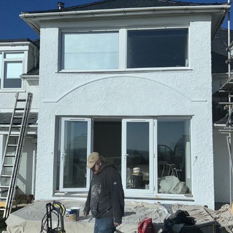 Completed plastering project in Anglesey