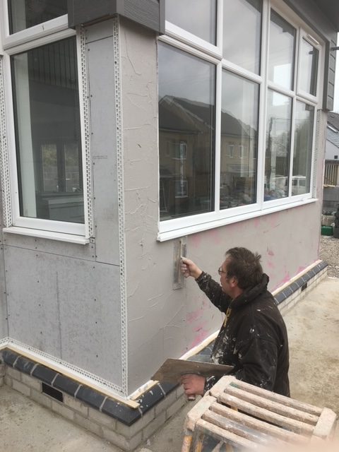 Professional exterior house rendering in Anglesey