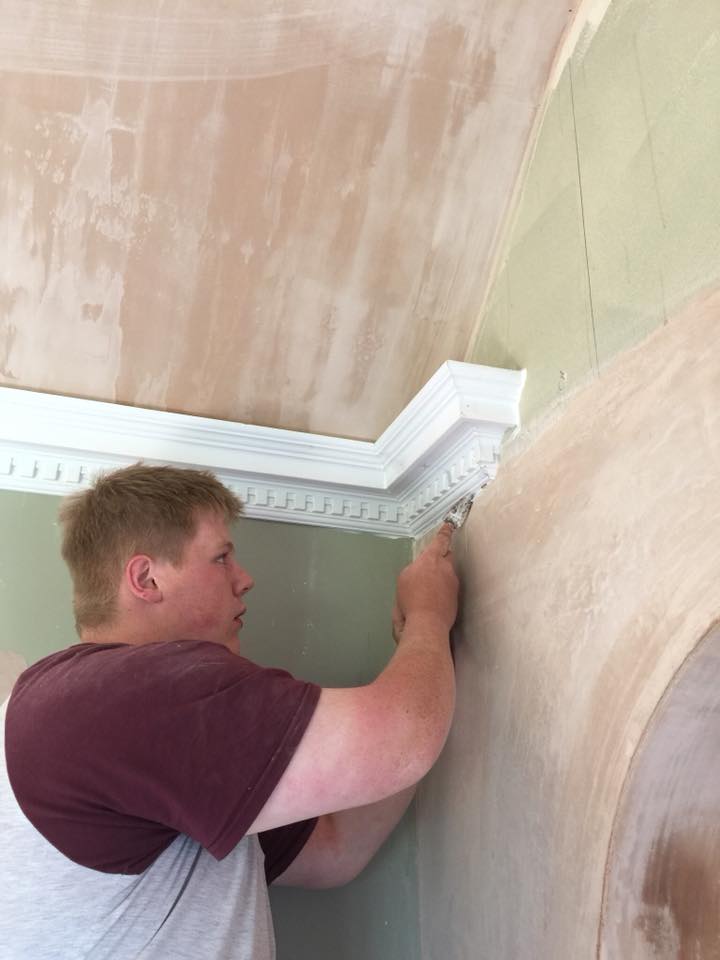 Traditional plaster moulding restoration in Anglesey
